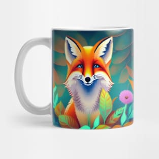 Smiling Fox - Popping Up from the Plants Mug